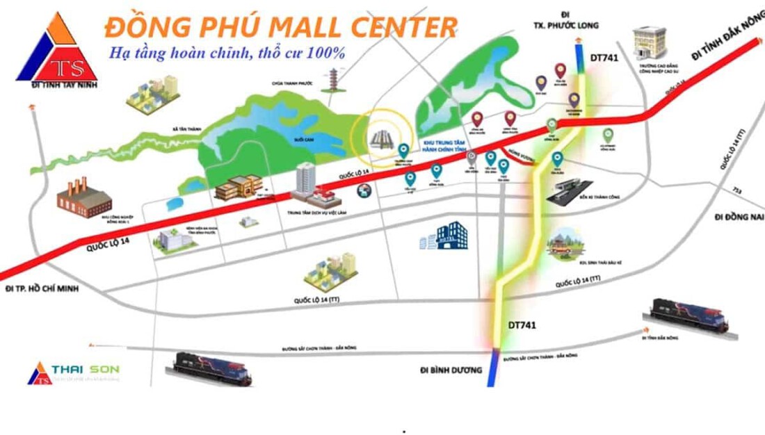 Vị trí Đồng Phú Mall Center