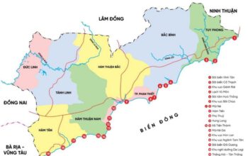 bản đồ hành chính tỉnh Bình Thuận 