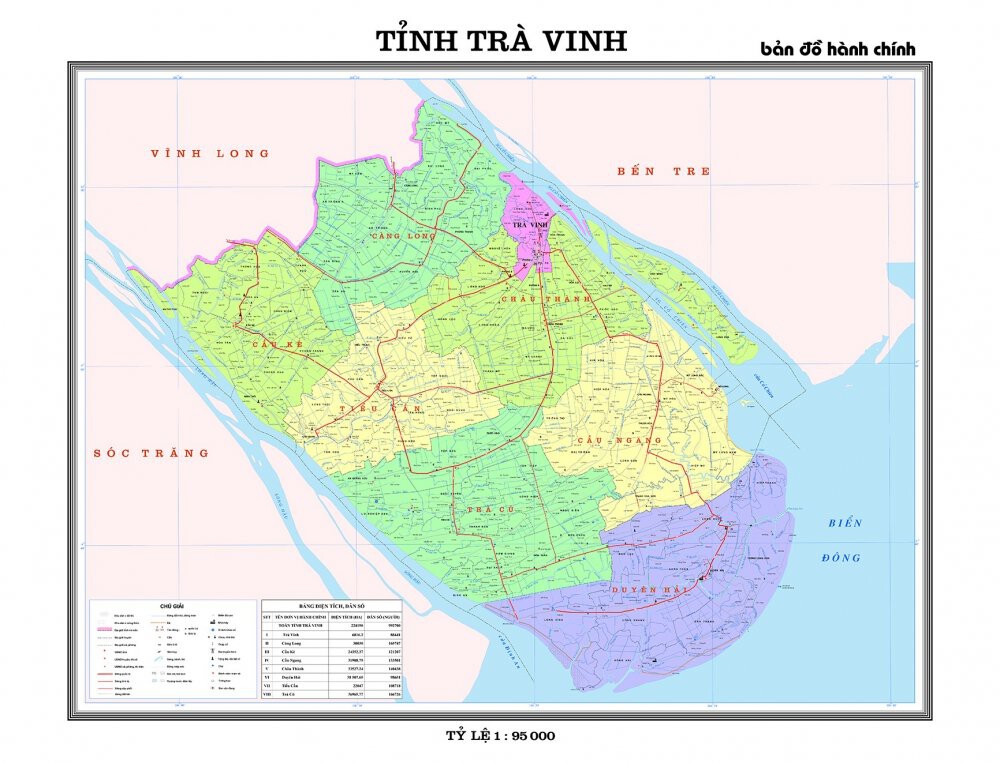 Bản đồ tỉnh Trà Vinh