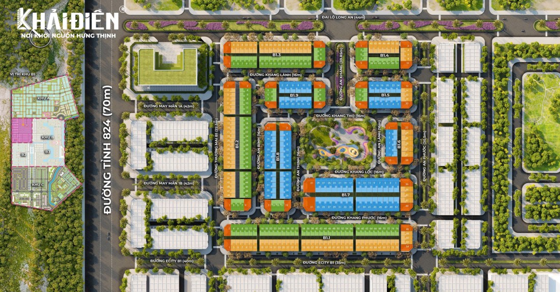 Mặt bằng Ecity Tân Đức
