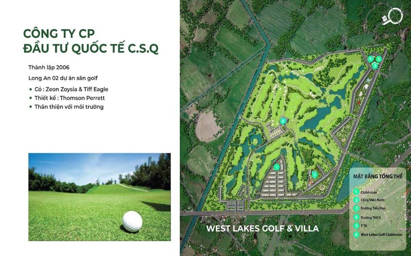 West Lakes Golf & Villas tại đường DT822, xã Tân Mỹ, huyện Đức Hòa, tỉnh Long An