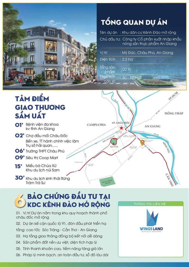 Vị trí kết nối dự án Khu dân cư Kênh Đào An Giang