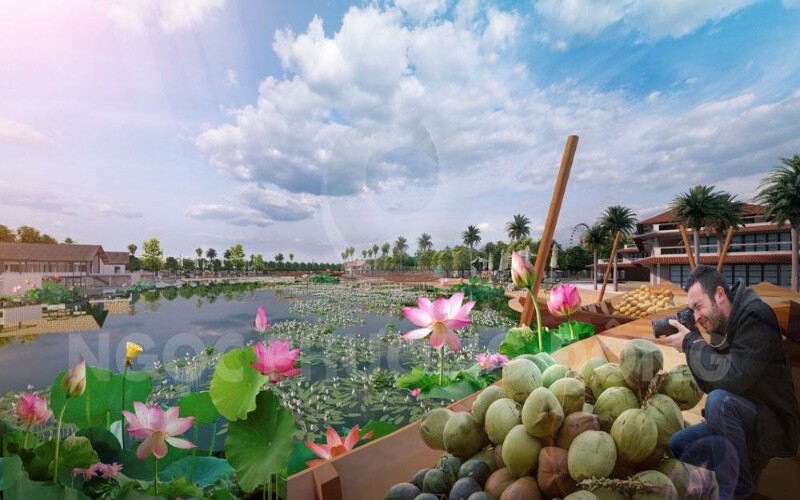 Tiện ích đầm sen dự án Mekong Smart City Đồng Tháp