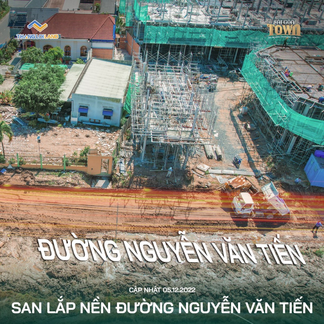 Thực tế tiến độ tháng 12 Sài Gòn Town 