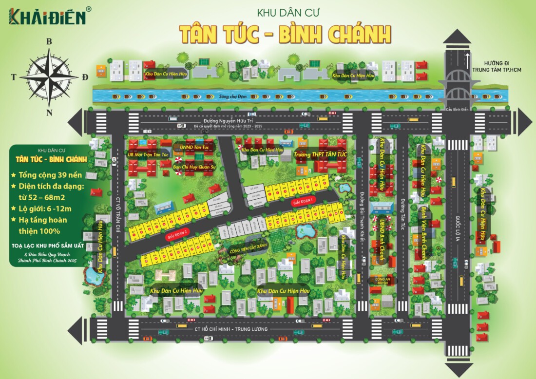 Mặt bằng dự án KDC Tân Túc