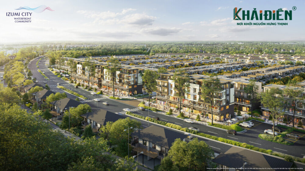 Phối cảnh tổng thể nhà phố Izumi Canaria