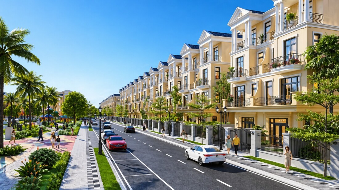 Thiết kế không gian sống xanh tại nhà phố Vinhomes Hóc Môn