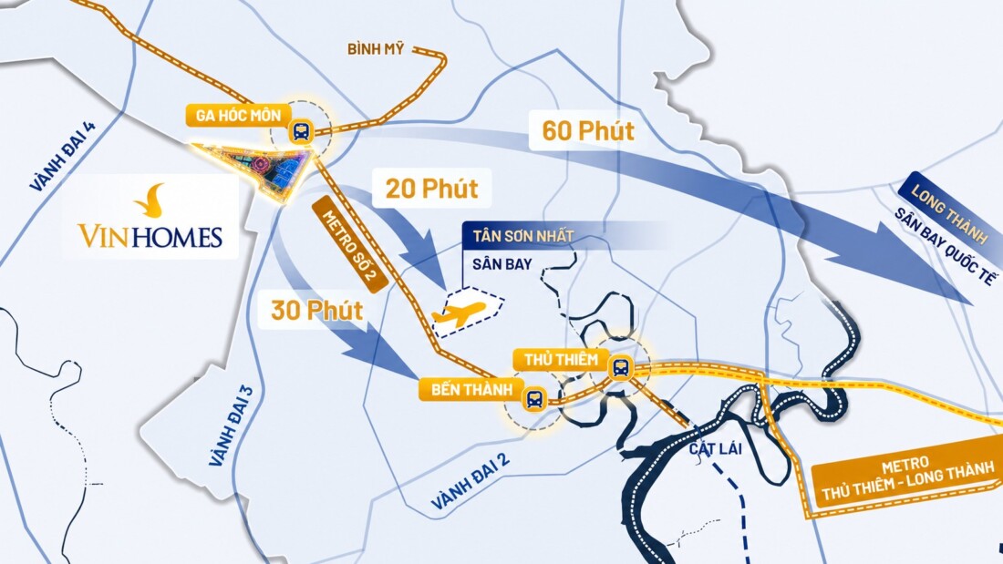 Vị trí Khu đô thị Vinhomes Hóc Môn