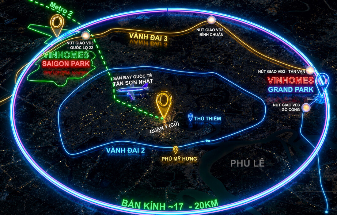 Vị trí Vinhomes Saigon Park